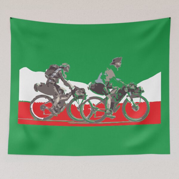 Item preview, Italy Italian Italia flag Bikepacking gravel bike solo travel travelling by bike bikepacker designed and sold by angelpardo.
