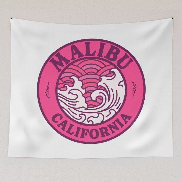 Item preview, Malibu California Waves Retro Badge designed and sold by modeoftravel.
