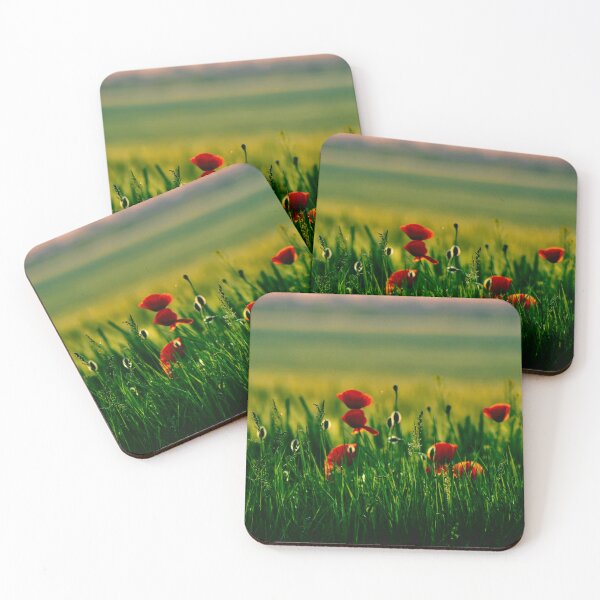 Item preview, Red poppy flower landscape nature designed and sold by JD369.