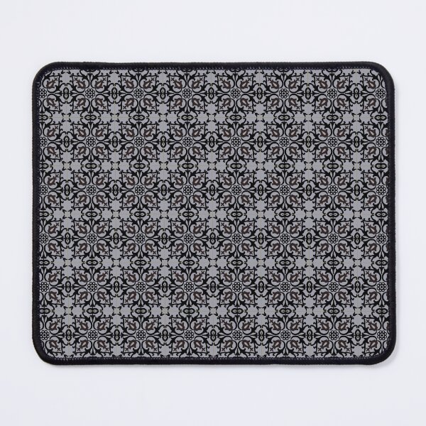 Item preview, Black transparent oriental flower tile pattern designed and sold by arkantus.