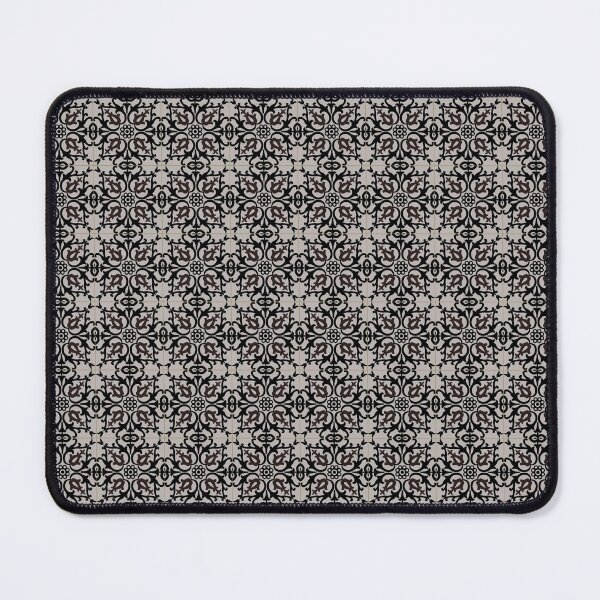 Item preview, Black oriental flower tile pattern designed and sold by arkantus.