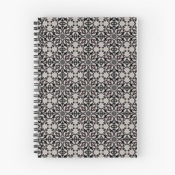 Item preview, Black oriental flower tile pattern designed and sold by arkantus.