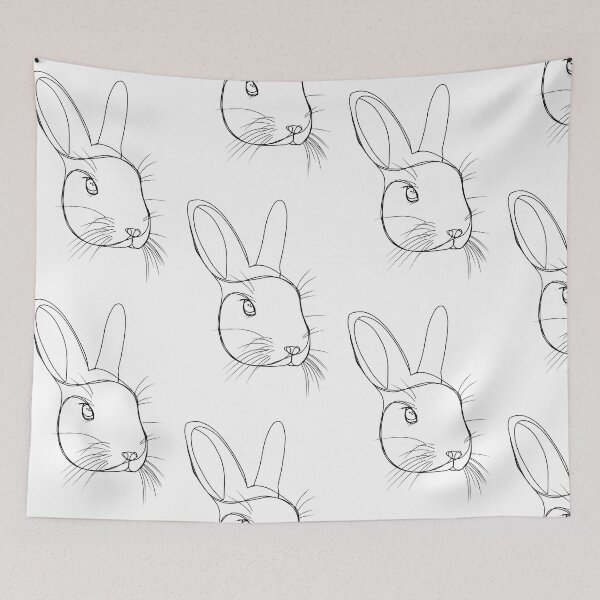 Item preview, Bunny Line Art Illustration designed and sold by Mauras-Designs.