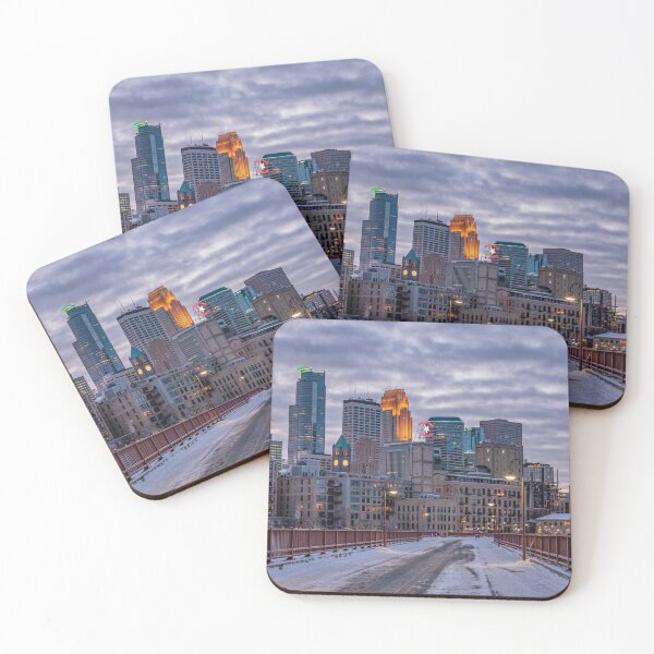 Item preview, Stone Arch Bridge in Minneapolis on a Winter night - designed and sold by FelCastro.
