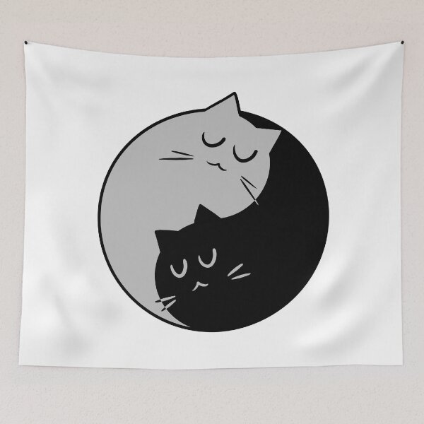 Item preview, Yin Yang Cats designed and sold by smokylemon.