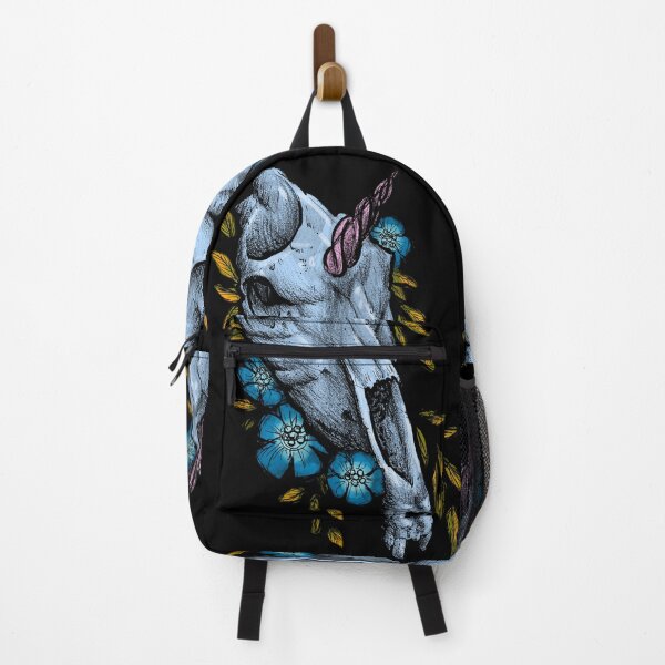 Item preview, Unicorn Skull and Flowers  designed and sold by CJOrazi.