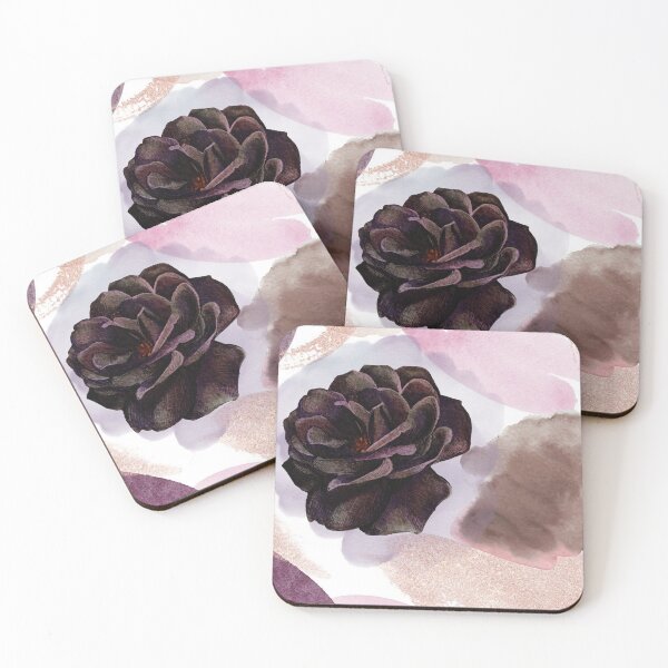 Item preview, Abstract Pattern with Black Rose designed and sold by HappyLifeCreate.