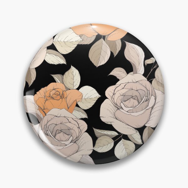 Item preview, Elegant Beige Black And Orange Abstract Flower Art Pattern designed and sold by NawalMagdy.