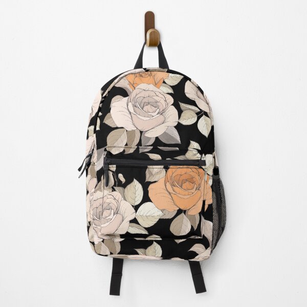 Item preview, Elegant Beige Black And Orange Abstract Flower Art Pattern designed and sold by NawalMagdy.