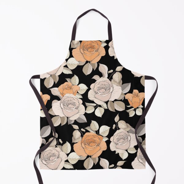 Item preview, Elegant Beige Black And Orange Abstract Flower Art Pattern designed and sold by NawalMagdy.