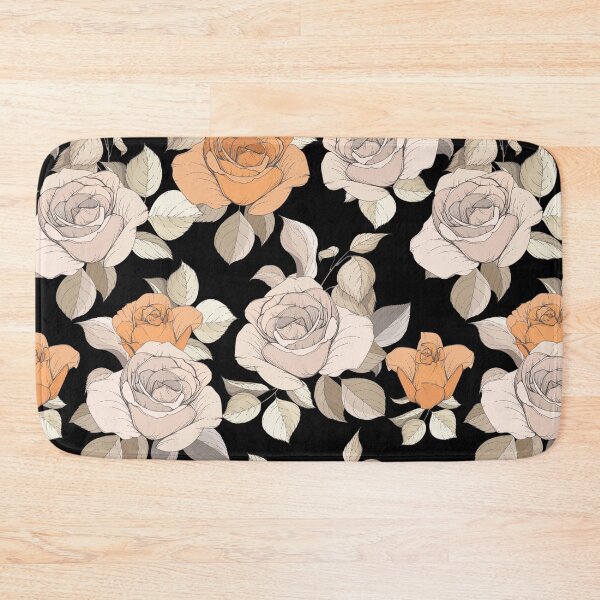 Item preview, Elegant Beige Black And Orange Abstract Flower Art Pattern designed and sold by NawalMagdy.