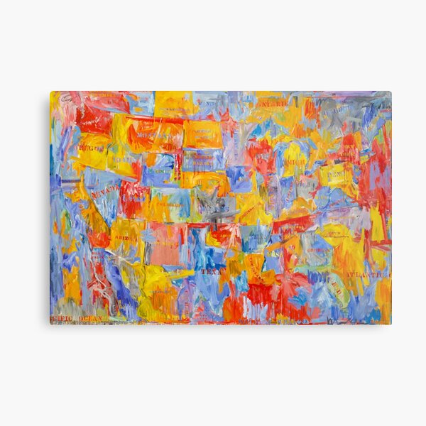 Art By jasper johns | flag colors Metal Print
