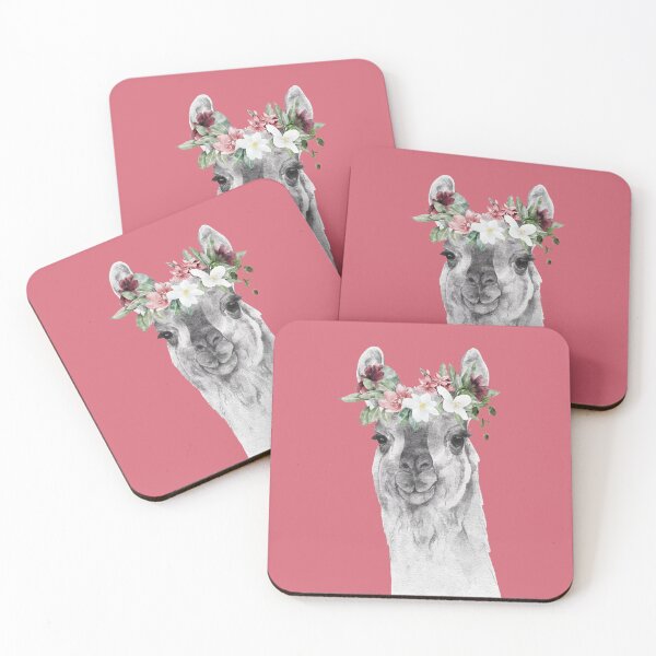 Item preview, Watercolor Llama With Flowers designed and sold by KarolinaPaz.