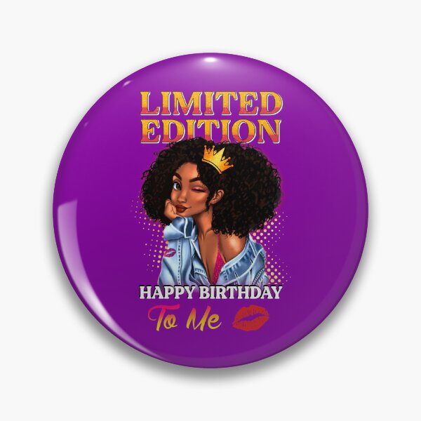 Item preview, "Limited Edition Happy Birthday To Me" Afro Art designed and sold by LYSandCo.
