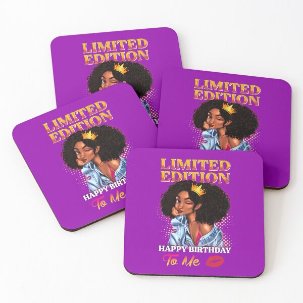 Item preview, "Limited Edition Happy Birthday To Me" Afro Art designed and sold by LYSandCo.