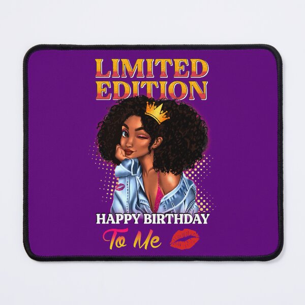 Item preview, "Limited Edition Happy Birthday To Me" Afro Art designed and sold by LYSandCo.