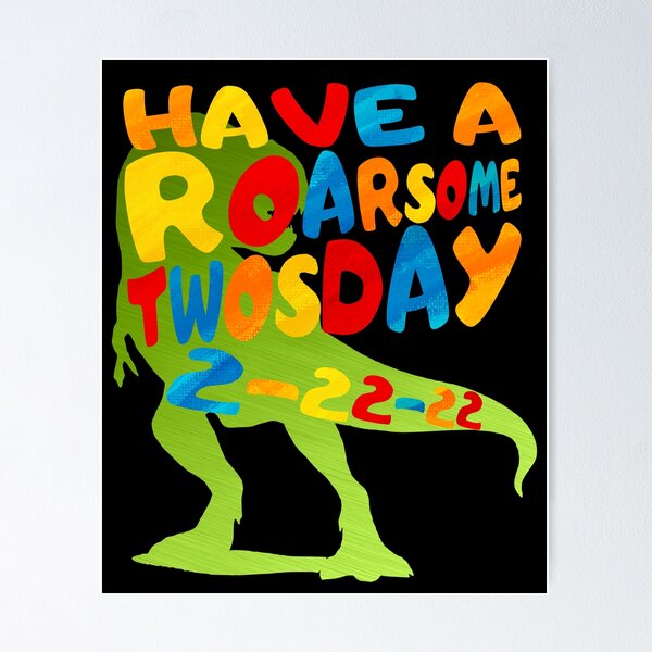 Item preview, have a roarsome twosday designed and sold by Chaos-Touch.