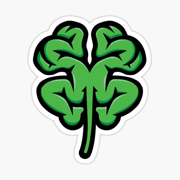Four Lobe Clover Sticker