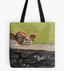 Cow Peek Tote Bag