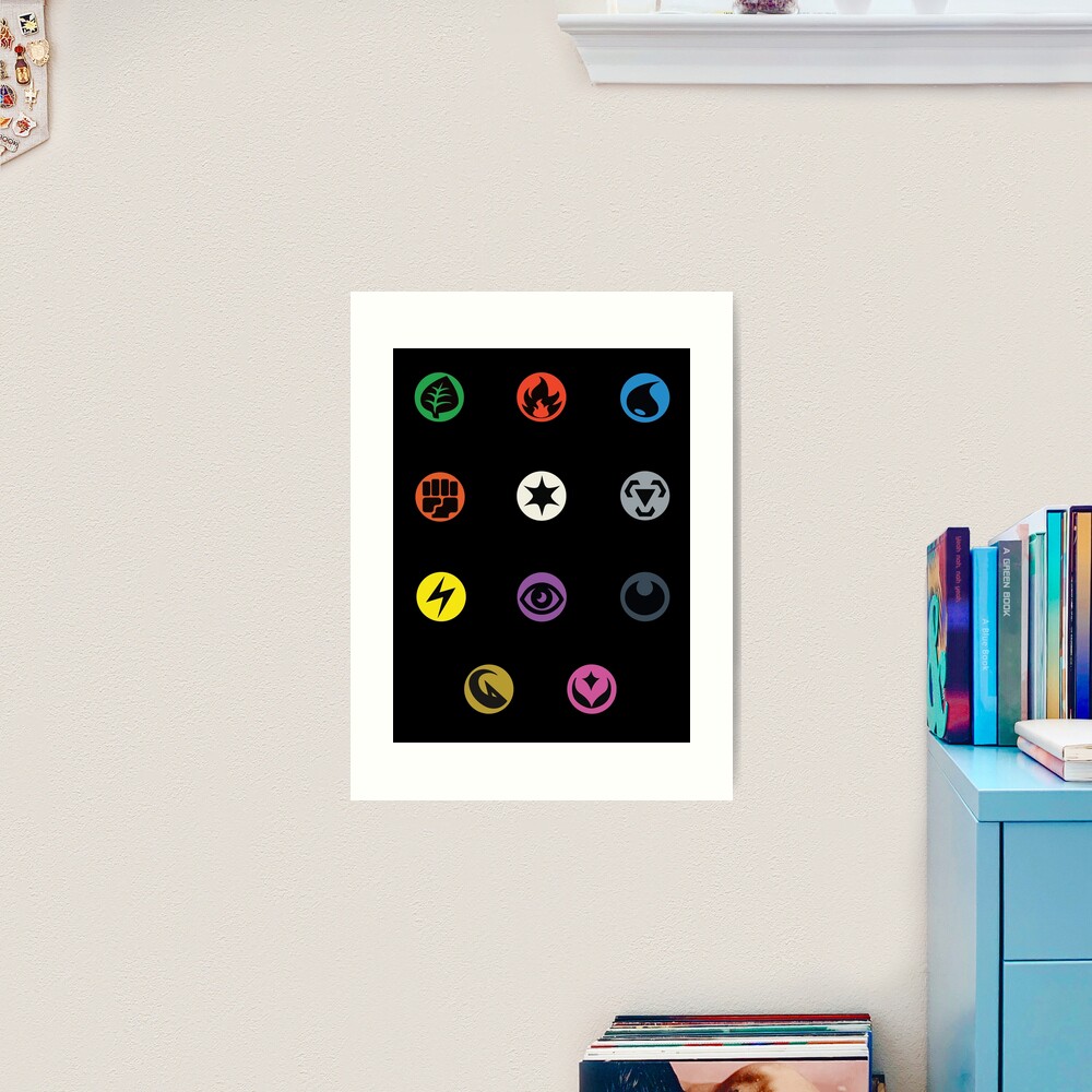 3D Energy Types Sticker Pack Poster for Sale by Biochao