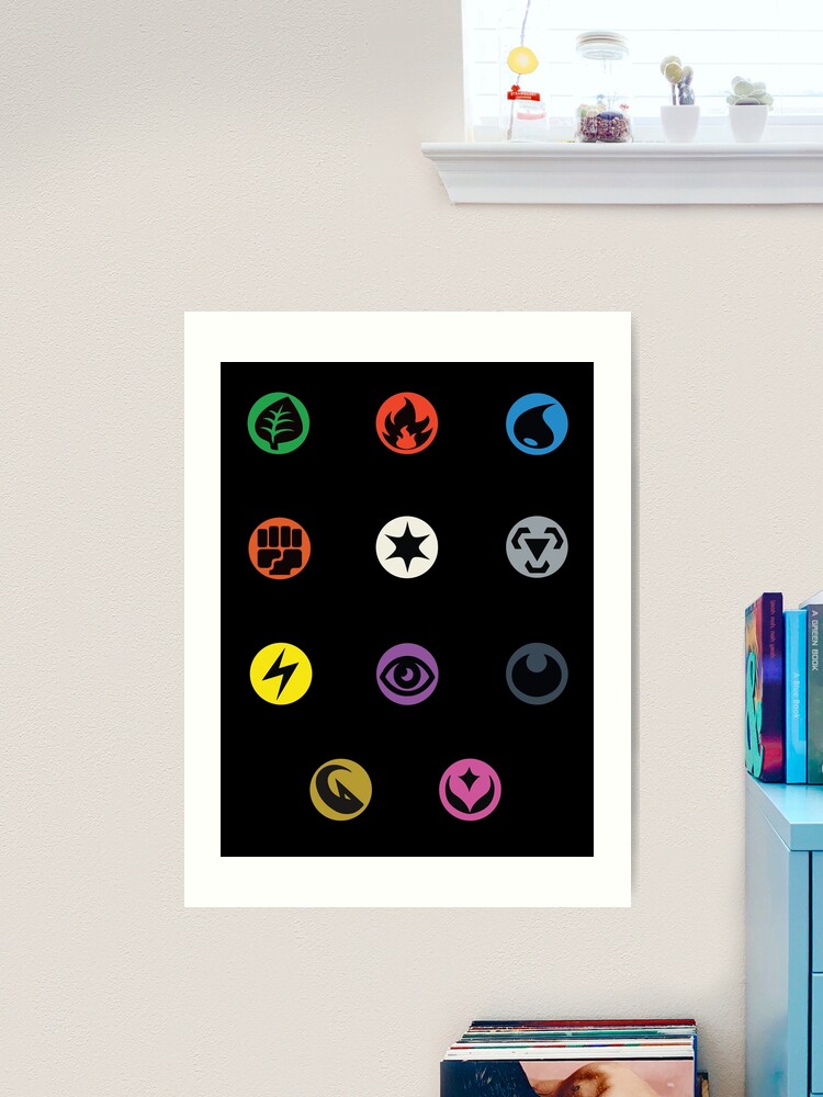 3D Energy Types Sticker Pack Poster for Sale by Biochao