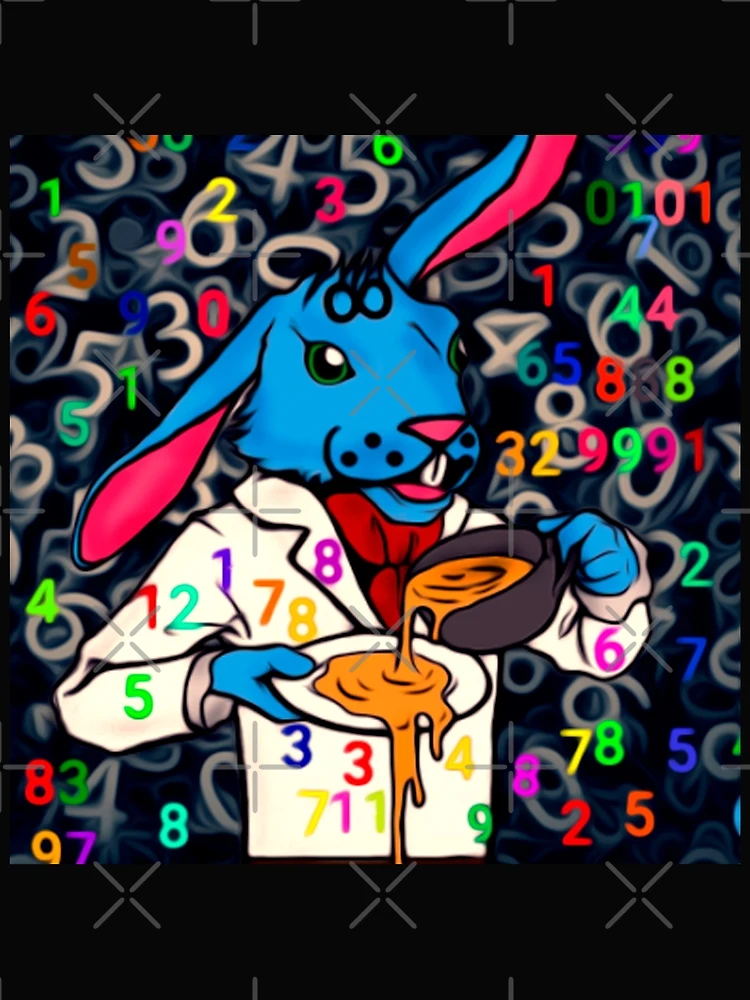Thumbnail 3 of 3, Scarf, The Number Rabbit (TNR) designed and sold by Coelho Branco - Tryperborea.