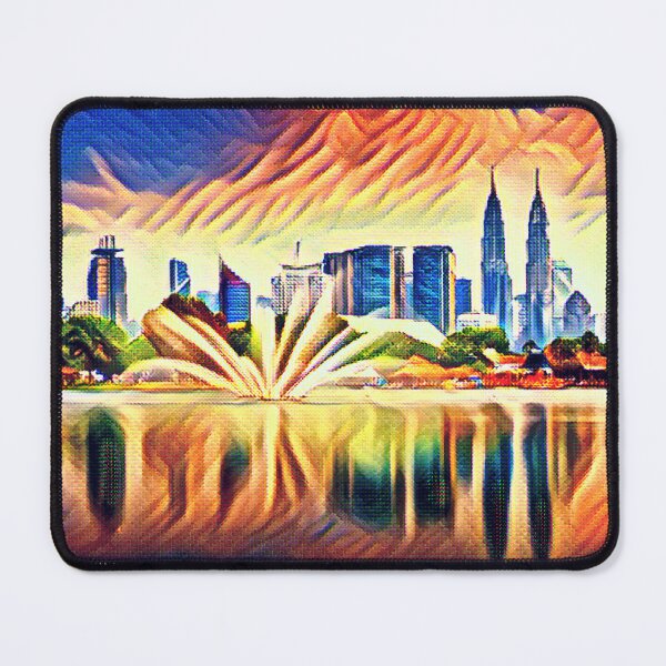 Item preview, Adventure Kuala Lumpur Cityscape, Bright Colorful Modern Illustration Art Print – Abstract Asia Travel poster designed and sold by MrGiftee.