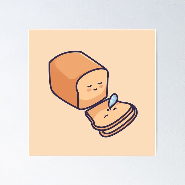 Item preview, Adorably Asleep Bread Loaf designed and sold by DreamiCloud.