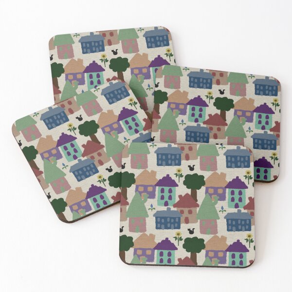 Item preview, Small town Cat Repeat pattern designed and sold by marialindemann.
