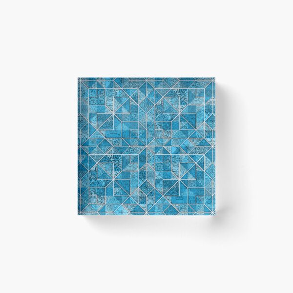 Item preview, Blue Quilted Pattern Background  designed and sold by NawalMagdy.