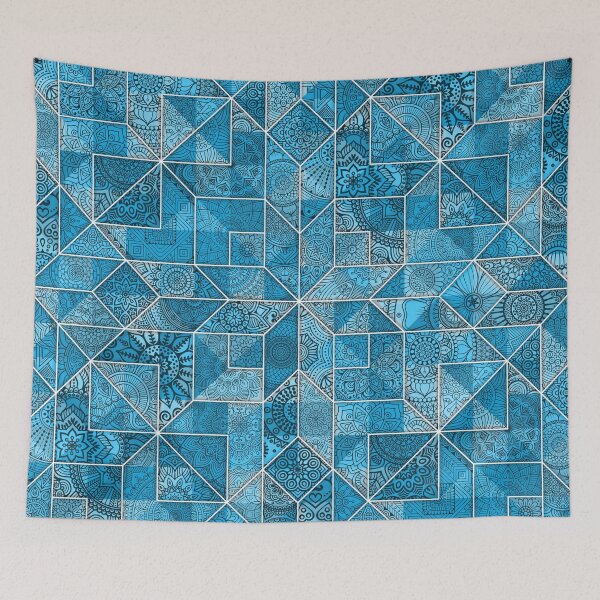Item preview, Blue Quilted Pattern Background  designed and sold by NawalMagdy.