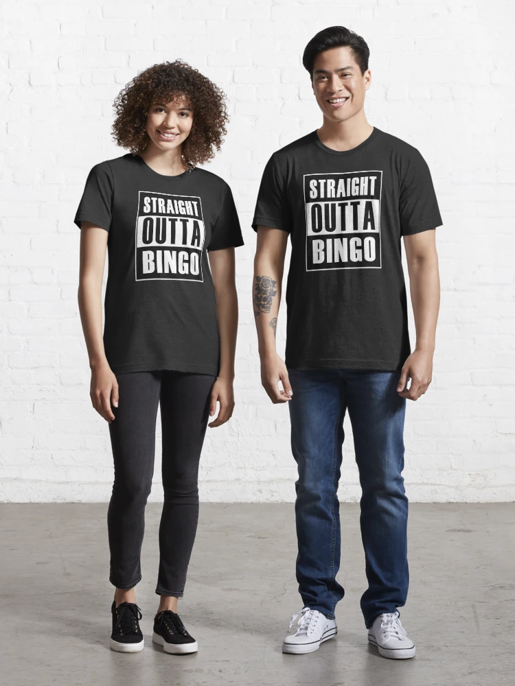 Funny Bingo - Straight Outta Bingo' Unisex Baseball T-Shirt