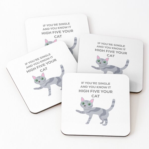 Item preview, If You’re Single And You Know It High Five Your Cat designed and sold by TopMerchz.