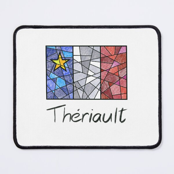 Item preview, Bandera de Acadia pastel mosaico Thériault - Drapeau acadien mosaïque pastel vitrail Thériault designed and sold by ColoursOfFrance.