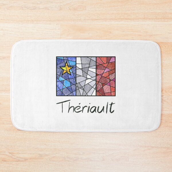 Item preview, Acadian Flag pastel mosaic Thériault - Drapeau acadien mosaïque pastel vitrail Thériault designed and sold by ColoursOfFrance.