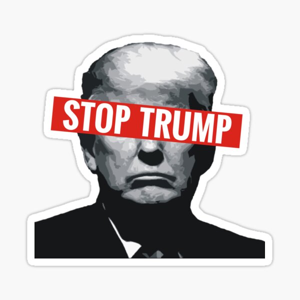 Vista previa del artículo con la obra «Detener a Trump», diseñado y vendido por JezWeCan.