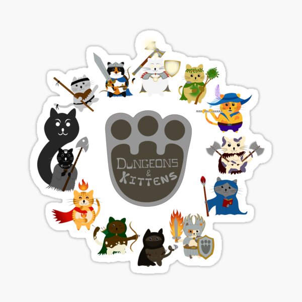 Item preview, Dungeons and Kittens Crew designed and sold by Doogette.