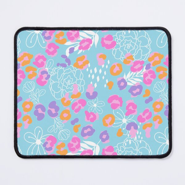 Item preview, Fluorescent leopard print with floral design designed and sold by TheArtDesk.