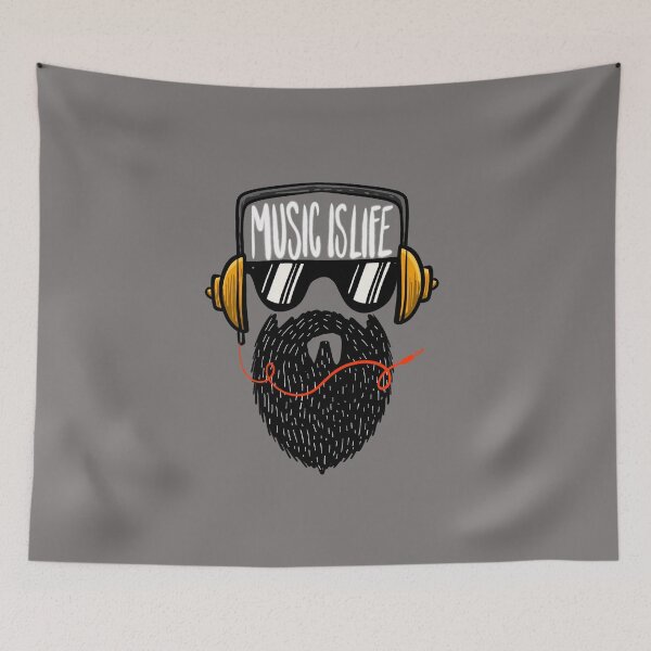 Item preview, Beard Hipster Music Lovers Gifts designed and sold by Músico Ilustre.