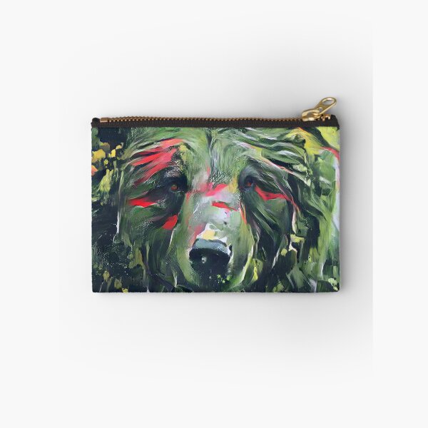 Item preview, Grizzly Bear Oil Painting Artwork Wall Art Print Canvas, Watercolor Textured Abstract Bear Farmhouse Print designed and sold by Diemante.