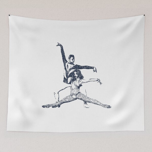 Item preview, Dance couple 6 - Blue ink designed and sold by WietskeWelten.
