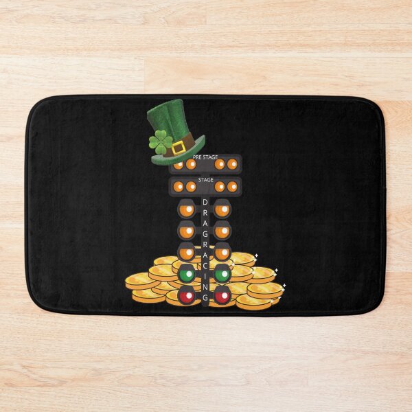 Item preview, St Patricks Day Leprechaun Shamrock Drag Racing Tree Race Track Dragstrip Lucky Irish St Paddys Day Clover designed and sold by CarantinedChaos.