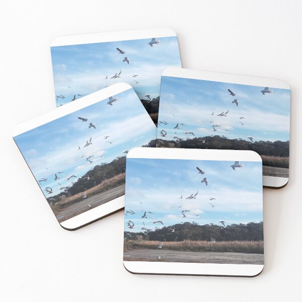 Item preview, STEVE YELLOWBEAR LAGOON SEA GULLS C2022 Steve Yellowbear Fine Art designed and sold by SteveYellowbear.