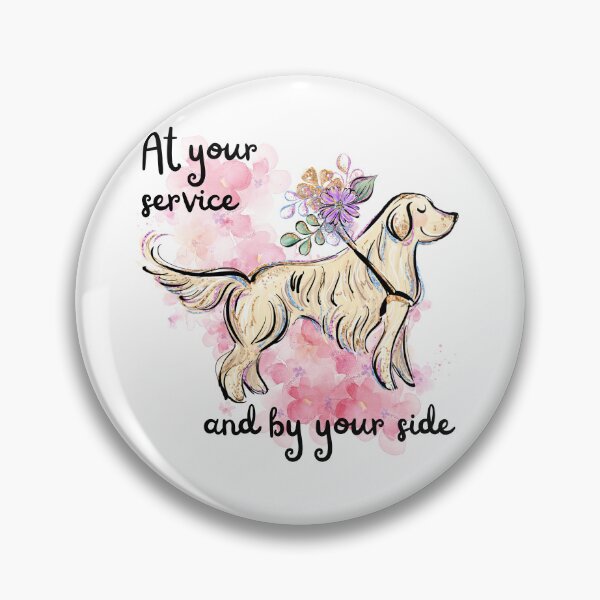 Item preview, Service Dog with inspirational quote, Golden Retriever designed and sold by MyMintyPrinty.