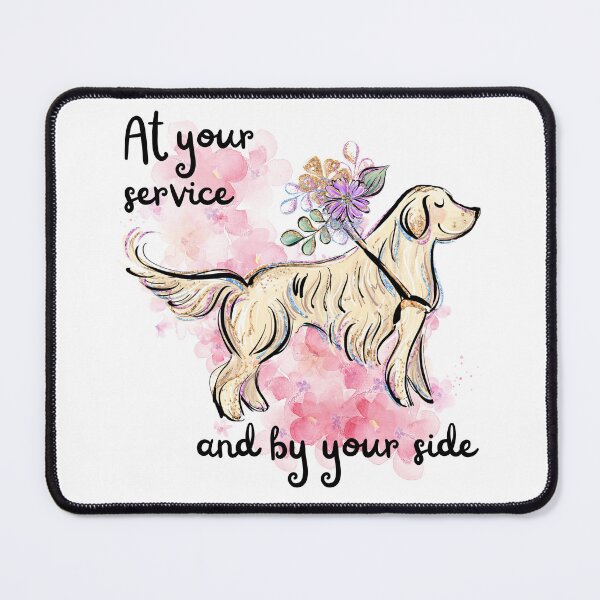 Item preview, Service Dog with inspirational quote, Golden Retriever designed and sold by MyMintyPrinty.