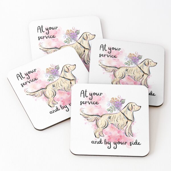 Item preview, Service Dog with inspirational quote, Golden Retriever designed and sold by MyMintyPrinty.