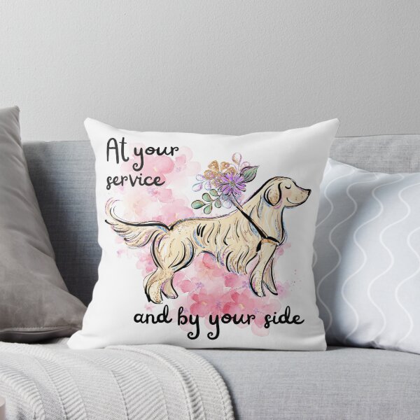 Item preview, Service Dog with inspirational quote, Golden Retriever designed and sold by MyMintyPrinty.