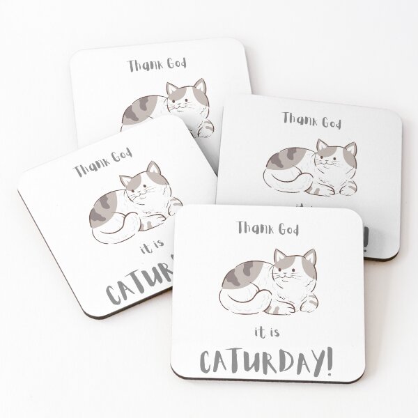 Item preview, Thank God it's Caturday designed and sold by StaticKafka.