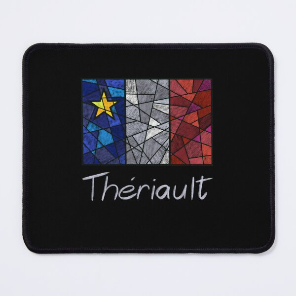 Item preview, Acadian Flag pastel mosaic Thériault - Drapeau acadien mosaïque pastel vitrail Thériault designed and sold by ColoursOfFrance.