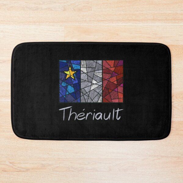 Item preview, Acadian Flag pastel mosaic Thériault  - Drapeau acadien mosaïque pastel vitrail Thériault designed and sold by ColoursOfFrance.